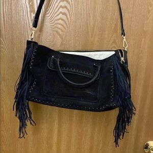 Black Fringe Women's Bag